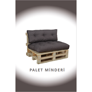 Evoke İç Ve Dış Mekan Palet Minderi, Balkon Minderi, Oturma Ve Yer Minderi 2 Li Gri