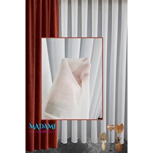 Silk Ekru İpek Tül Perde 1x3 Sık Pile - Extra Gramajlı - Kırışmaz Ütü Gerektirmez