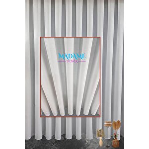 Silk Ekru İpek Tül Perde 1x3 Sık Pile - Extra Gramajlı - Kırışmaz Ütü Gerektirmez