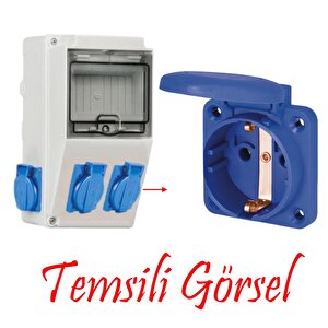 Tekli Pano Prizi Monofaze Topraklı Priz Kare Fiş Kablosuz Klemensli 220 V Trafo Kombinasyon Panosu