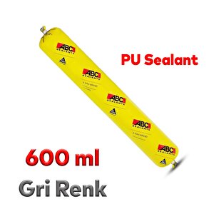 Sosis Pu Silikon Mastik Gri Renk 600 Ml Tabanca Güçlü Yapıştırıcı Sızdırmaz Yalıtım Tabancalı Set