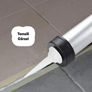 Sosis Pu Silikon Mastik Gri Renk 600 Ml Güçlü Yapıştırıcı Sızdırmaz Yalıtım Tabancalı 4'lü Set