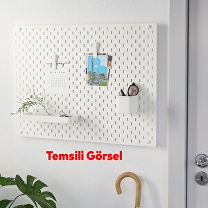Plastik Delikli 7 Parçalı Organizer Levha Duvara Sabitlenebilir Çok Amaçlı Anahtarlık Pano 40x28 Cm
