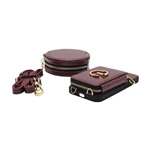 Iphone 14 Pro Bordo 3'lü Set Kilif Joko Ermes
