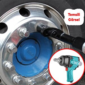 Total 1800 N.m Havalı Darbeli Somun Sıkma Tat41112 Sökme Tabanca 1" Araba Teker Lastik Civata Bijon
