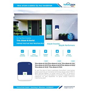 Tommatech Trio Atom K 10.0kw Üç Faz İnverter