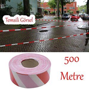 Emniyet Şeridi İkaz Uyarı Uyarıcı Bandı 500 Metre Bant En 6 Cm İnşaat Kaza Olay Yeri Otopark Konut