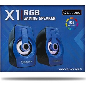 Classone X1 Rgb Gaming Hoparlör Blue