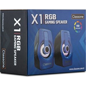 Classone X1 Rgb Gaming Hoparlör Blue