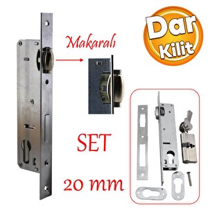 Makaralı Dar Kilit Kapı Pvc Ahşap Kapı Gömme Kilit Gövde Kilidi Gövdesi Silindirli Yale 20 Mm