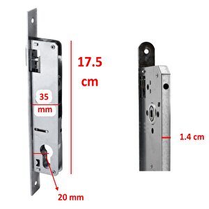 Makaralı Dar Kilit Kapı Pvc Ahşap Kapı Gömme Kilit Gövde Kilidi Gövdesi Silindirli Yale 20 Mm