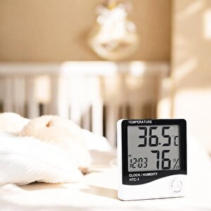 Bebek Odası Termometre Isı Nem Ölçer Oda Sıcaklık Ölçme Derece Fahrenhayt Ekranlı Dijital Pilli