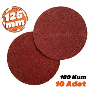 10 Adet 125 Mm Cırt Zımpara Kağıdı 180 Kum Avuç İçi El Zımparaları Spiral Taşlama