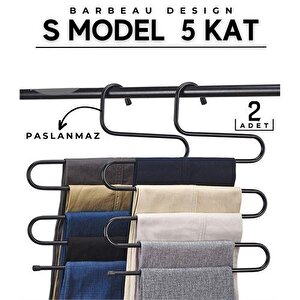 Transformacion Barbeau Black 2 Li 5 Kat Pantolon Askısı 715478