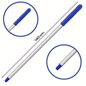Premium Kalite Alüminyum Eloksallı Sap, Vidalı 140 Cm. Mavi