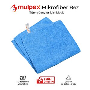 Mikrofiber Genel Temizlik Bezi Mavi 40x40 Cm.
