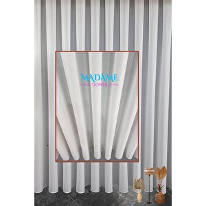 Silk Ekru İpek Tül Perde 1x3 Sık Pile - Extra Gramajlı - Kırışmaz Ütü Gerektirmez 100x220 cm