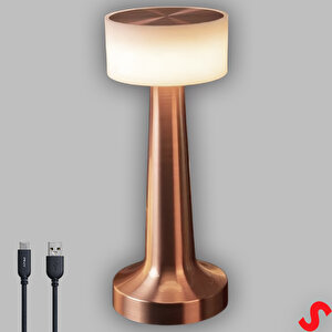 Şarjlı Dokunmatik Ayarlanabilir Renk Tonlu Led Masa Lambası - 21cm