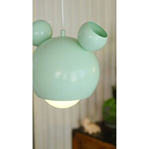 Mickey Mouse Çocuk Odası Sarkıt Avize Yeşil