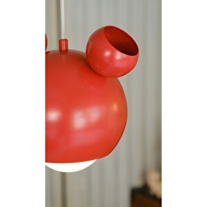 Mickey Mouse Çocuk Odası Sarkıt Avize Mat Kırmızı