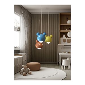 Mickey Mouse Çocuk Odası Sarkıt Avize Üçlü Set