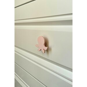 Pembe Ahtapot Dolap Kulpu - Çocuk Odası, Mutfak Ve Banyo İçin Modern Ve Dayanıklı Mobilya Kulp, Dh