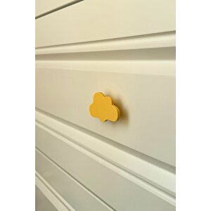 Sarı Bulut Dolap Kulpu - Çocuk Odası, Mutfak Ve Banyo İçin Modern, Şık Ve Dayanıklı Mobilya Kulp, Db
