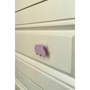 Mor Hipopotam Dolap Kulpu - Çocuk Odası, Mutfak Ve Banyo İçin Modern Ve Dayanıklı Mobilya Kulp, Dh