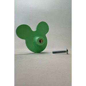 Yeşil Mouse Dolap Kulpu- Çocuk Odası, Mutfak Ve Banyo İçin Modern, Şık Ve Dayanıklı Mobilya Kulp, Dh