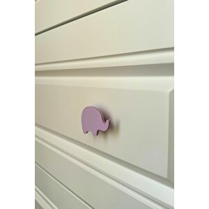 Mor Fil Dolap Kulpu - Çocuk Odası, Mutfak Ve Banyo İçin Modern, Şık Ve Dayanıklı Mobilya Kulp, Dh