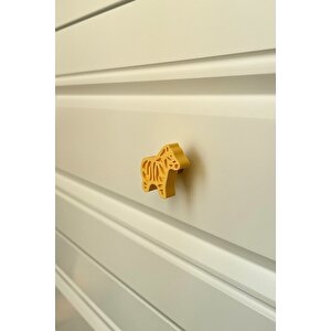 Sarı Zebra Dolap Kulpu - Çocuk Odası, Mutfak Ve Banyo İçin Sevimli Ve Dayanıklı Mobilya Kulp D
