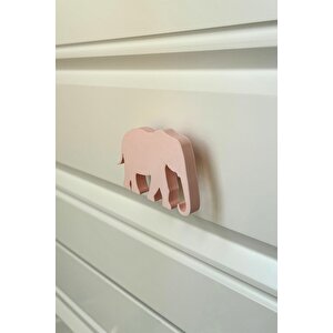 Pembe Fil Dolap Kulpu - Çocuk Odası, Mutfak Ve Banyo İçin Modern, Şık Ve Dayanıklı Mobilya Kulp