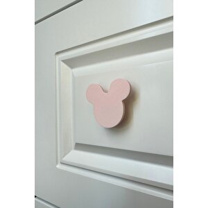 Pembe Mouse Dolap Kulpu- Çocuk Odası, Mutfak Ve Banyo İçin Modern, Şık Ve Dayanıklı Mobilya Kulp, Hd