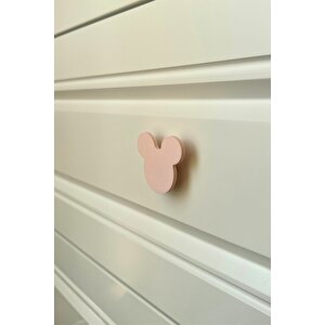 Pembe Mouse Dolap Kulpu- Çocuk Odası, Mutfak Ve Banyo İçin Modern, Şık Ve Dayanıklı Mobilya Kulp, Hd