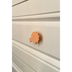 Turuncu Aslan Dolap Kulpu - Çocuk Odası, Mutfak Ve Banyo İçin Modern Ve Dayanıklı Mobilya Kulp, Dh