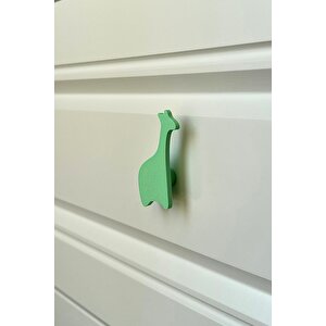 Yeşil Zürafa Dolap Kulpu - Çocuk Odası, Mutfak Ve Banyo İçin Modern Ve Sevimli Mobilya Kulp, Dh