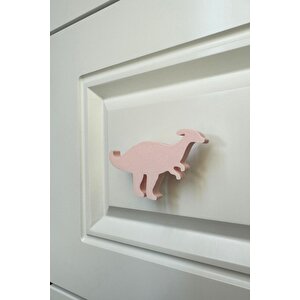 Pembe Dino2 Dolap Kulpu -çocuk Odası, Mutfak Ve Banyo İçin Modern, Sevimli Ve Dayanıklı Mobilya Kulp