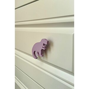 Mor Dino 1 Dolap Kulpu -çocuk Odası, Mutfak Ve Banyo İçin Modern, Sevimli Ve Dayanıklı Mobilya Kulp