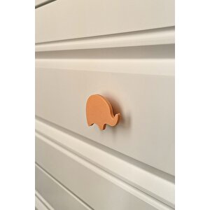 Turuncu Fil Dolap Kulpu -çocuk Odası, Mutfak Ve Banyo İçin Modern, Şık Ve Dayanıklı Mobilya Kulp, Dh