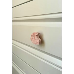 Pembe Yelkenli Dolap Kulpu - Çocuk Odaları, Mutfak Ve Banyo Dolapları İçin Modern Ve Dekoratif Kulp