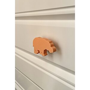 Turuncu Hipopotam Dolap Kulpu - Çocuk Odası, Mutfak Ve Banyo İçin Modern Mobilya Kulp