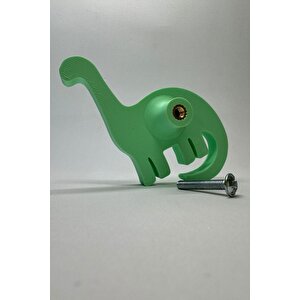Yeşil Dino 4 Dolap Kulpu - Çocuk Odası, Mutfak Ve Banyo İçin Modern Ve Dayanıklı Mobilya Kulp