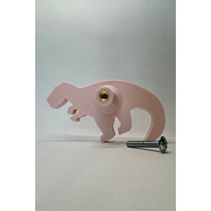 Pembe Dino 1 Dolap Kulpu-çocuk Odası, Mutfak Ve Banyo İçin Modern,sevimli Ve Dayanıklı Mobilya Kulp