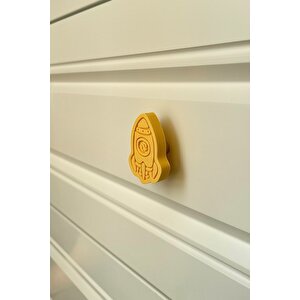 Sarı Roket Dolap Kulpu - Çocuk Odaları, Mutfak Ve Banyo Dolapları İçin Dayanıklı Ve Eğlenceli Kulp