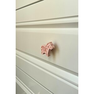 Pembe Zebra Dolap Kulpu - Çocuk Odası, Mutfak Ve Banyo İçin Sevimli Ve Dayanıklı Mobilya Kulp, Kulpd
