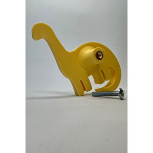 Sarı Dino 4 Dolap Kulpu-çocuk Odası, Mutfak Ve Banyo İçin Modern, Sevimli Ve Dayanıklı Mobilya Kulp