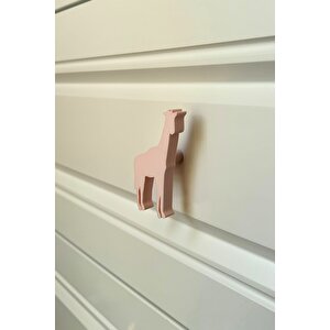 Pembe Zürafa Dolap Kulpu - Çocuk Odası, Mutfak Ve Banyo İçin Modern, Şık Ve Dayanıklı Mobilya Kulp
