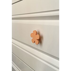 Turuncu Yonca Dolap Kulpu-çocuk Odası, Mutfak Ve Banyo İçin Modern Ve Şık Dayanıklı Mobilya Kulp, Yd