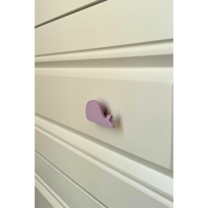 Mor Balina Dolap Kulpu - Çocuk Odası, Mutfak Ve Banyo İçin Modern, Şık Ve Dayanıklı Mobilya Kulp, Dh