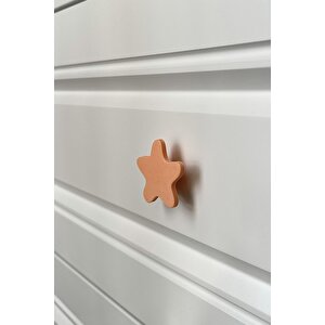 Turuncu Yıldız Dolap Kulpu-çocuk Odası, Mutfak Ve Banyo İçin Modern  Ve Dayanıklı Mobilya Kulp, Dy